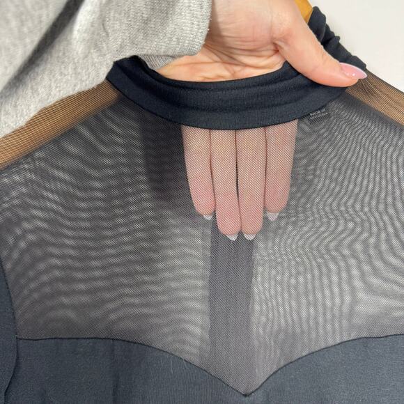 Fore Body Suite Women S Black Mesh Illusion Bust Dark Romantic Vampire Feminine - Picture 3 of 7